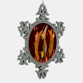 Der Phoenix Schneeflocken Zinn-Ornament (Links)