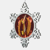 Der Phoenix Schneeflocken Zinn-Ornament (Rechts)