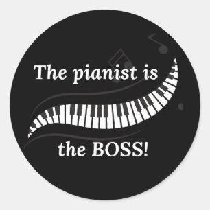 Der Pianist ist der Chef Stickers