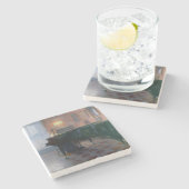 Der Pianist (Musikerin) Steinuntersetzer (Seitenansicht)