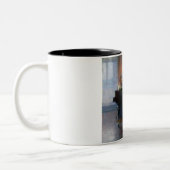 Der Pianist (Musikerin) Zweifarbige Tasse (Links)