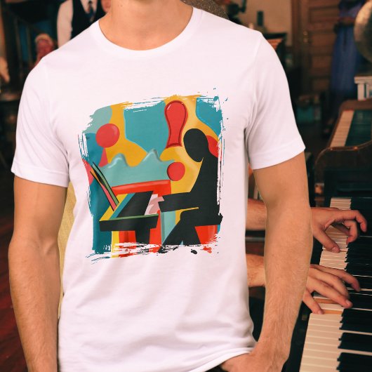 Der Pianist - Original-Ölgemälde Tri-Blend Shirt