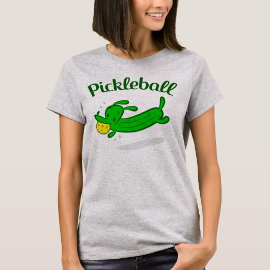 Der Pickleball der Frauen Hund legt T - Shirt in (Vorderseite)