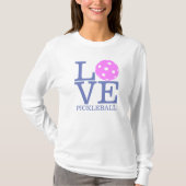 Der Pickleball der Frauen T - Shirt-lange Hülse: T-Shirt (Vorderseite)