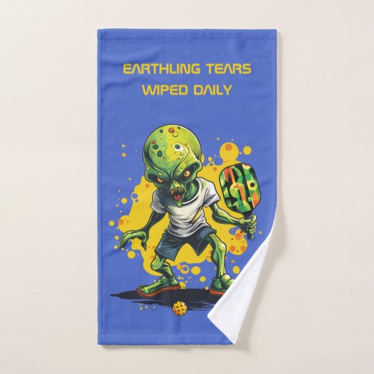 Der Pickleball-Platz-Reiniger: Alien-Edition Handtuch (Handtuch)