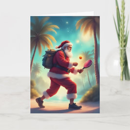 Der Pickleball-Spaß des Weihnachtsmanns - Tropisch Karte
