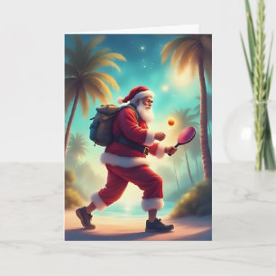 Der Pickleball-Spaß des Weihnachtsmanns - Tropisch Karte