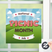 Der Picnic Month ist Juli! Fensterklammer Fensteraufkleber (Zuhause)