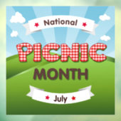 Der Picnic Month ist Juli! Fensterklammer Fensteraufkleber (Blatt 3)