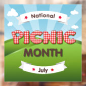 Der Picnic Month ist Juli! Fensterklammer Fensteraufkleber (Blatt 2)