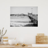 Der Pier am Strand von Old Orchard Poster (Küche)