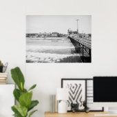 Der Pier am Strand von Old Orchard Poster (Heimbüro)