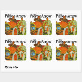 Der Pierce Arrow Quadratischer Aufkleber (Blatt)