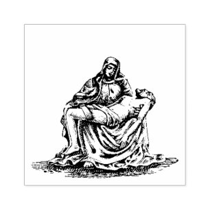Der Pieta traurige Mary und Jesus Karfreitag Gummistempel