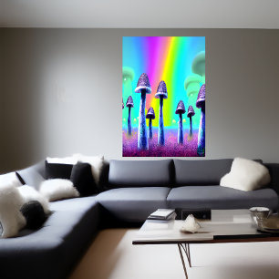 Der Pilzwald AI Art Poster