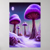 Der Pilzwald im Winter | AI Art Poster (Vorne)