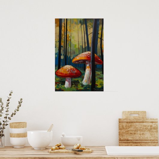 Der Pilzwald Poster (Küche)
