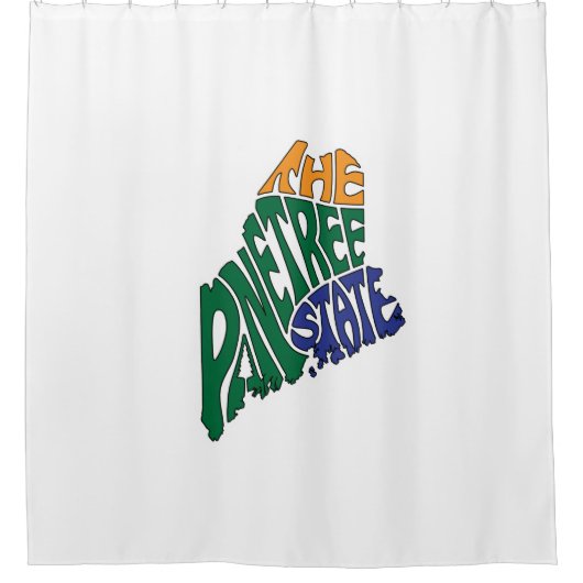 Der Pine Tree Staat - Maine-Duschvorhang Duschvorhang (Vorderseite)