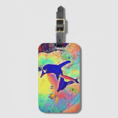 Der Pinguin Gepäckanhänger (Vorderseite Vertikal)