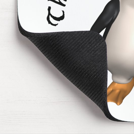 Der Pinguin ließ mich es tun! Mousepad (Ecke)