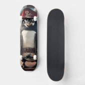 Der Pinguin-Pirat Skateboard (Vorderseite)
