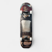 Der Pinguin-Pirat Skateboard (Vorderseite)