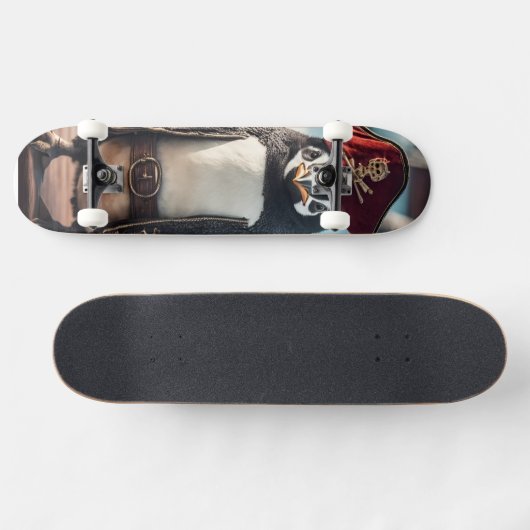 Der Pinguin-Pirat Skateboard (Horizontal)