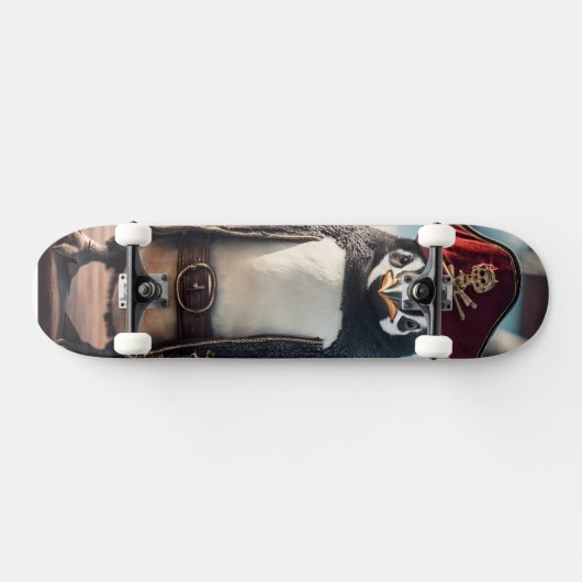 Der Pinguin-Pirat Skateboard (Horizontal)