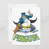 Der Pinguin Postkarte (Vorne/Hinten)