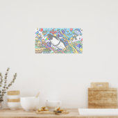 Der Pinguin wollte fliegen. Poster (Küche)