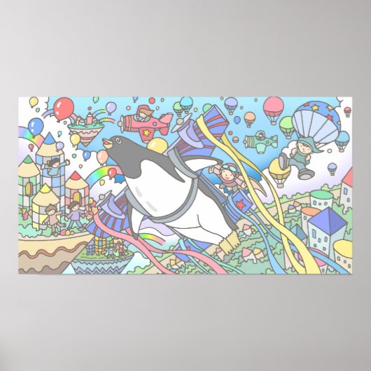 Der Pinguin wollte fliegen. Poster (Vorne)