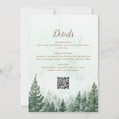 Der Pinienwald in einem QR-Kinderduschen Einladung (Rückseite)