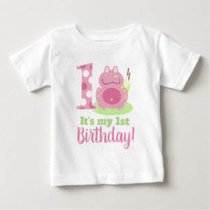 Der Pink-Frosch-T - Shirt meines ersten Geburtstag