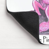 Der Pinker Brustkrebs-Pudel Mousepad (Ecke)