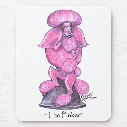 Der Pinker Brustkrebs-Pudel Mousepad (Vorne)
