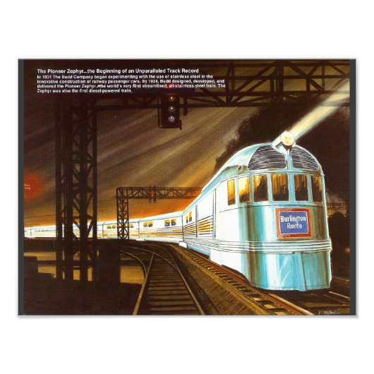 Der Pionier Zephyr 1934 Fotodruck (Vorne)