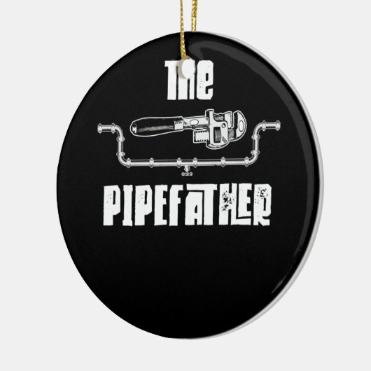 Der Pipater - Funny Plumber Klempbing Keramik Ornament (Links)