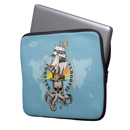Der Pirat Seaborne | 13" Laptopschutzhülle (Vorderseite Links)