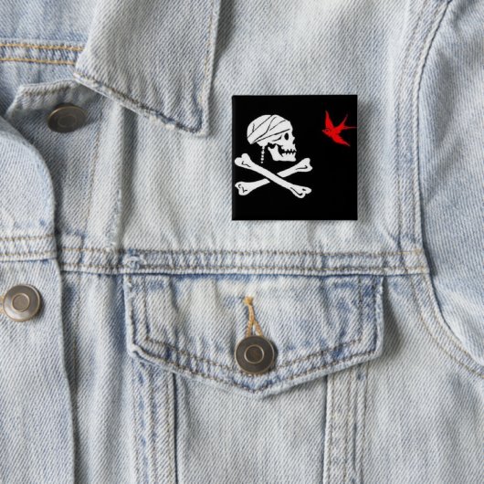 Der Piraten-Flaggen-Knopf des Jack-Spatzen Button (Beispiel)
