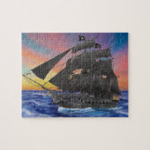 Der Piraten-Schiff des schwarzen Bartes Puzzle (Horizontal)