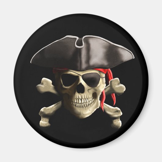 Der Piratenflagge Pirate Skull Magnet (Vorne)