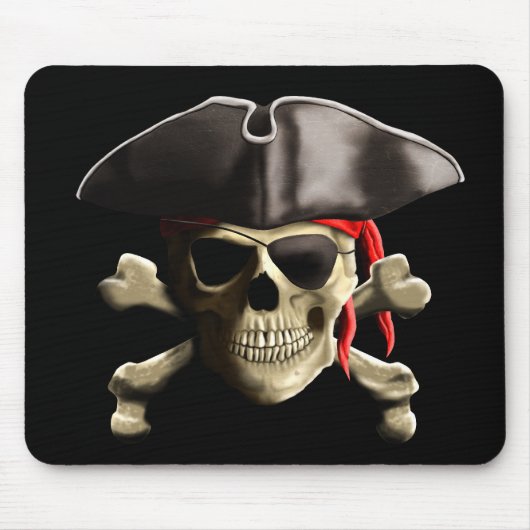 Der Piratenflagge Pirate Skull Mousepad (Vorne)