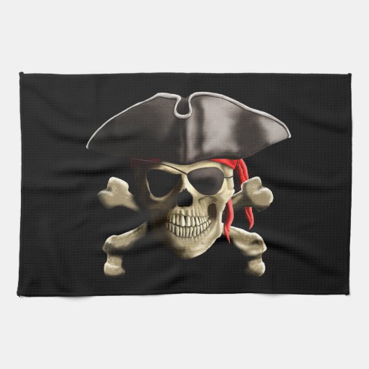 Der Piratenflagge-Piraten-Schädel Handtuch (Horizontal)