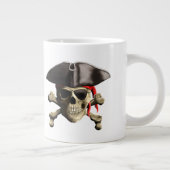 Der Piratenflagge-Piraten-Schädel Jumbo-Tasse (Rechts)
