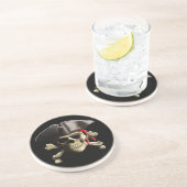 Der Piratenflagge-Piraten-Schädel Untersetzer (Seite)