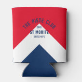 Der Piste Club Red White Navy Winterski Dosenkühler (Rückseite)