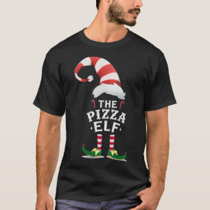 Der Pizza Elf Lustiges Weihnachten Santa Design Pu T-Shirt