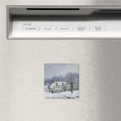 Der Place du Chenil in Marly-le-Roi, Schnee, 1876 Magnet (In Situ (Geschirrspüler))