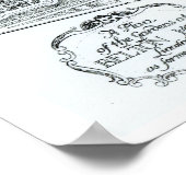 Der Plan der Gärten im Belton House, Lincolnshir Poster (Ecke)