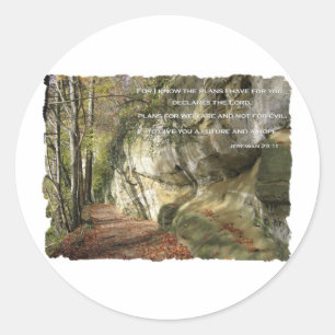 Der Plan des Gottes, zum sich zu erweitern Sie Runder Aufkleber